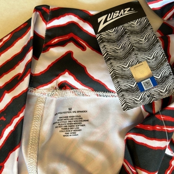 Zubaz NCAA Texas Tech Red Raider zebra leggings. 3 inch waist band Sz M. J2 - Picture 4 of 8